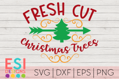 Christmas SVG|Fresh Cut Christmas Trees|SVG DXF EPS PNG Product Image 1