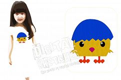 Chicken Chick Machine Embroidery Design 3 Sizes Product Image 1