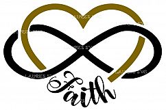 NFINITY HEART FAITH FILE SVG,EPS,DXF,PNG,JPG Product Image 1