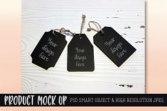 Chalkboard gift tags MOCK UP | PSD & JPEG Product Image 1