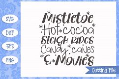 Mistletoe Hot Cocoa Sleigh Rides Christmas SVG File Product Image 1