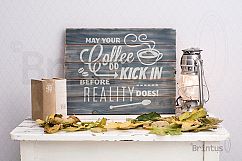 Woodsign mockup - bright romantic autumn interior Product Image 4