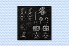 Chalkboard Halloween clipart Product Image 2