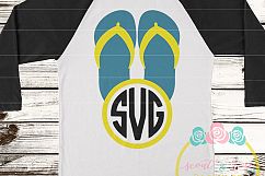 Flip Flip Monogram Frame SVG DXF PNG Product Image 1