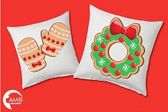 Christmas Cookie Clipart, GRAPHICS, ILLUSTRATIONS AMB-1539 Product Image 3