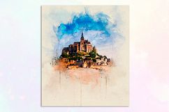 Castles Watercolor for Print Product Image 3