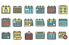 Calendar icons vector flat Product Image 1