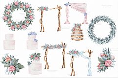 Pastel wedding watercolor clipart Product Image 7