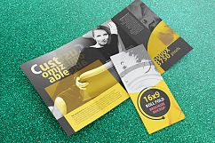16 X 9 Four Panel Roll Fold Brochure Mockup Product Image 9