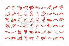 Decorative Ribbons Knots and Bows Vector Graphics Set Product Image 1