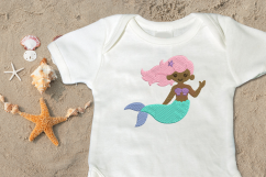 Mermaid Applique Embroidery Design Product Image 2