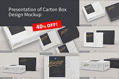 Presentation of Cartoon Box Design Mockup Product Image 1