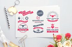 43 WEDDING VINTAGE BADGE &amp; RIBBON Product Image 8