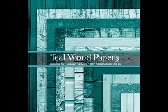42 Teal Wood Texture Digital Papers, Barn Wood Papers Product Image 8