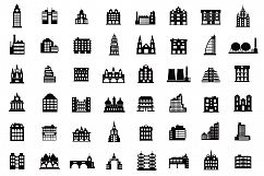 Set of vector buildings Product Image 3