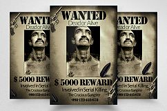 Vintage Wanted Poster Flyer Template Product Image 1