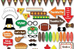 Thanksgiving Photo Booth Props SVG Cut File DXF EPS PNG SVG Product Image 3