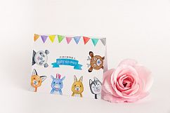 Greeting Card Mock up perspective mockup floral feminine stock photo psd smart template Horizontal 5.5 x 4.25  Product Image 4