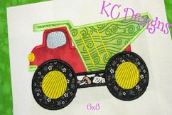 Dump Truck Machine Applique Embroidery Design Product Image 2