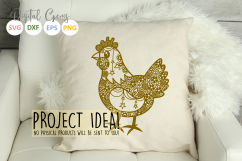 Chicken / Hen paper cut SVG / DXF / EPS files Product Image 3