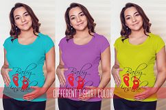 Pregnant Woman T-Shirt Mock-Up Product Image 2