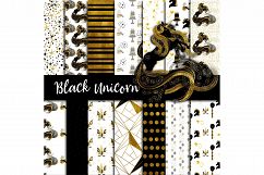 Black Unicorn Digital Paper Product Image 1