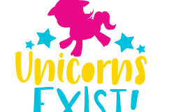 unicorn-exist cutting files svg, dxf, pdf, eps included - cut files for cricut and silhouette - Cutting Files SG Product Image 5