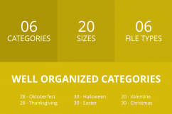 166 Observances &amp; Holiday Line Inverted Icons Product Image 3