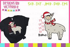 Fa La La Llama, Christmas, SVG, DXF, PNG Product Image 1