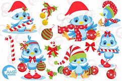 Christmas birds clipart, graphics, illustrations AMB-192 Product Image 5