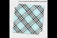 24 Turquoise Plaid Digital Papers, Tartan, Gingham, Check Product Image 6