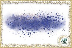 Brush Strokes in Blue and Rose Gold - Digital Clipart 21 of beautiful PNG files Product Image 10