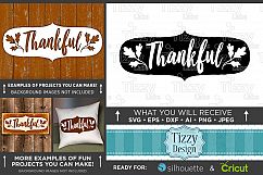 Thankful Svg File - Thanksgiving Signs - 6010 Product Image 1