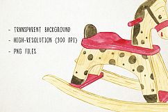 Watercolor Baby Shower Clipart, Baby Blue Clipart Product Image 3