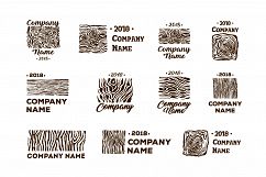 Wood and timber texture symbol logo. Product Image 3