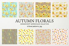 Autumn Floral watercolor clipart Product Image 5