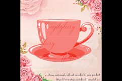 100 Tea Cup Clip Arts, Garden Party, Tea Party, Tea Time Product Image 2