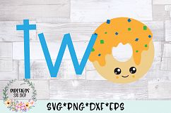 Two Donut Birthday Shirt SVG Cut File Product Image 1
