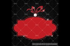 16 Red Glitter and Pearl Frames, Jewelry and Glitter Frames Product Image 8