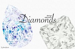 Diamonds Watercolor Illustrations &amp; Patterns Product Image 3