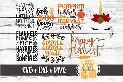 Fall Bundle - Includes 14 Designs SVG PNG DXF Cutting Files Product Image 1