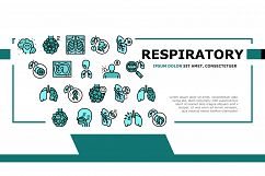 Respiratory Disease Landing Header Vector Product Image 1