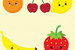 Kawaii Fruit Clipart Product Image 2