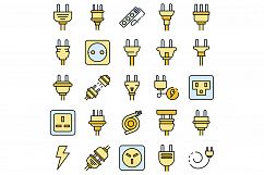 Plug wire icons vector flat Product Image 1