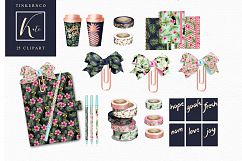 Tropical Travel Planner Supplies for bloggers and planners Product Image 1