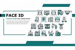 Face Id Technology Landing Header Vector Product Image 1