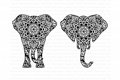 Elephant SVG, Elephant Head Mandala SVG files. Product Image 2