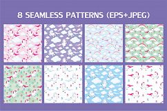 Funny unicorns. Vector clipart and seamless patterns. Product Image 4