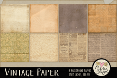 Vintage Paper Backgrounds - Vintage Texture Digital Papers Product Image 2