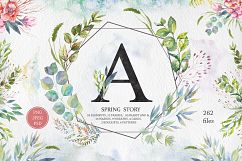 Spring Story. Watercolor set. Product Image 1